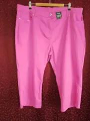 NWT Millers Womens Pink Straight Leg Crop Length Stretch Jeans Size 22