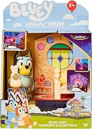 BLUEY GoGlow Dream 3 in 1 Nightlight Kids Bedside Sleep Trainer with Torch and Sleep Timer, Multicoloured (14345)