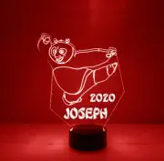 Kung Fu Panda, Personalized FREE, LED Night Light Lamp, w/Remote, Light Up Po