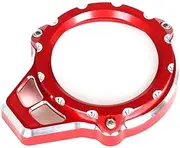 3D CNC Transparent Front SpeedoMeter Tachographs Gauge Cover Trim Ring Compatible with Monkey 125 DAX125 ST125 Trail 125 CT 125 2018-2024 (Red)