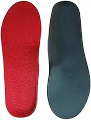 [Generic] Orthotic Arch Support Shoe Inserts Insoles for Flat Feet,Feet Pain,Plantar Fasciitis,Pronation for Men and Women (Red+Black, 26cm)