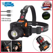 990000LM LED Super Bright Headlamp Rechargeable Headlight for Torch Hunting US