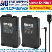 Baofeng 3800mAh Extended Battery & USB Charging Cable for UV-5R BF-8F 9F Series