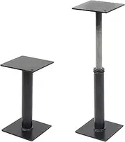 (2-Pack) RV Step Brace Stabilizer (Black) - Adjustable Length from 7 5/8" to 14" - Heavy Gauge Steel with 1,000 lb Max Load Rating - RV Step Stabilizer with 3/4” Threaded Solid Metal Screw