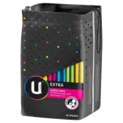 U BY KOTEX Extra Super Pads with Wings 14 Pack