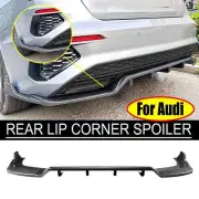 For 21-24 Audi A3 8Y Sline Carbon Fiber Look ABS Rear Bumper Diffuser Lip Trim (for: Audi)