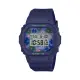 【CASIO BABY-G】復古花田設計方形電子休閒腕錶-藏青藍/BGD-565RP-2/台灣總代理公司貨享一年保固