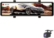 11.26" Car DVR Dash Cam 4K Front and 2.5K Rear Camera Recorder Dual Lens Playback Left Lens G-Sensor Auto DVR(Left Lens 6M,128G)
