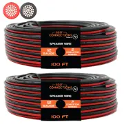 2 Rolls of 12 Gauge 100 Feet Speaker Wire Car Audio Stereo 12 Volt Zip Cable