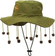 Adult Australian Hat with Cork Beads Fancy Style Dress Hat for Australia Day Party