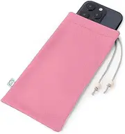 Halsa EMF Cell Phone Sleeve, High-Shield EMF Blocking Pouch, Signal Blocking Anti-EMP Radiation Bag for Digital Privacy Protection, Fits Most Phones, Pink (4x8 Inch)