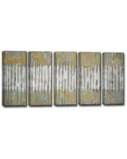 Ready2HangArt Driftwood 5pc Wrapped Canvas Wall Art by Norman Wyatt