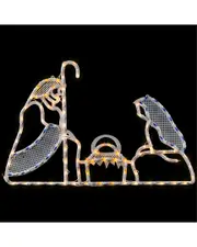 Northlight 30in Lighted Holy Family Nativity Scene Christmas Window Silhouette