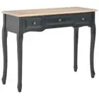 vidaXL Dressing Console Table with 3 Drawers Black BBT