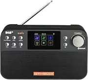 Radio with DAB+/FM,DAB Plus Digital Radio,Portable Small Kitchen Radio with Sleep Timer,60 Preset Stations,2.4’ Large LCD Display,Radio Small Suitable for Kitchen Travelling Black