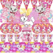 Disney Marie Cat Birthday Party Decoration The Aristocats Disposable Tableware B