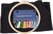PHENOFICE Beginner-Friendly DIY Tote Bag Large Canvas Bag Embroidery Kit for School Shopping