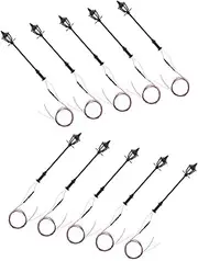 Qianly Set of 10 Model Train Posts for HO Scale Railway, White Single Head