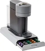 [Mind Reader] "Anchor"Coffee Pod Storage Drawer for 50 Nespresso Capsules, Grey