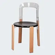 UPWONED Transparent Makeup Chair, Simple Living Room Backrest Chair, Artistic Leisure Chair, Elegant Dining Chair, Strong Load-Bearing Capacity, No Shaking,G