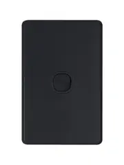 Beacon Lighting Lucci Power Ion 1 Gang Switch in Black