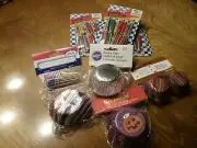 Baking Cups Standard & Mini & Picks Peanuts Patriotic Harvest Lot New