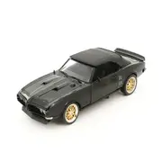 Acme Licensed 1:18 Scale Pontiac Firebird Black Convertible Restomod 1968 Diecast Model Car