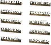 10 Sets Price Display Cubes, Mini 3D Metal Price Tags, Adjustable Removable Price Label Stand Block Kit for Shop Price Display (Bronze/GBP)