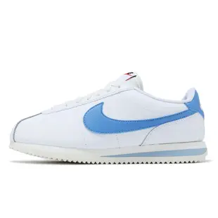 Nike 休閒鞋 Wmns Cortez 女鞋 白 藍 皮革 緩衝 經典 阿甘鞋 DN1791-102