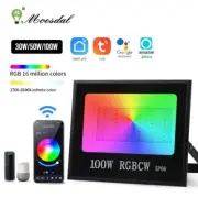 LED Wifi Smart Flood Light Voice Control IP66 Outdoor Flood Light Landscape