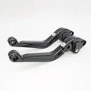 Motorcycle Folding Extendable Brake Clutch Levers for Ducati Panigale V4/S/R 2018-2024 | Streetfighter V4/S 2020 | Diavel/Carbon/XDiavel/S 2011-2020 | Panigale V2 2020-2024 (Black `Black)