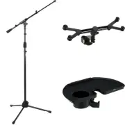 Gator Frameworks GFW-MIC-2020 Tripod Mic Stand Performance Accessories Bundle