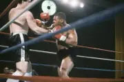 Mike Tyson In Action Boxing 1985 Old Photo 1