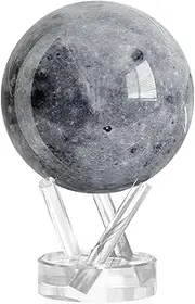MOVA Globe Moon 4.5" with Base, Solar Powered Rotating Globe No Need of Battery or Chord, Unique Gift and Decoration