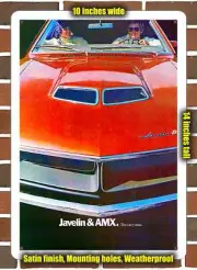 Metal Sign - 1970 Javelin and AMX- 10x14 inches