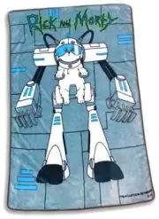 LootCrate Exclusive Rick & Morty Mech Snowball Soft Fleece Pet Blanket 32"x50"