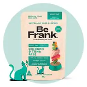 Be Frank Grain Free Adult Chicken & Tuna Pate Wet Cat Food - 85g / 85g