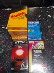 Maxell & TDK VHS Video Cassette 6 Hour Standard Grade T-120 Blank Tapes Sealed