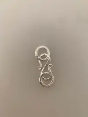 Hammered/ Patterned S-Hooks | 2 Pcs Per Pack | Sterling Silver S Hook/Silver Cla