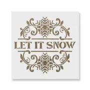 Let It Snow Wall Sign Stencil - Reusable Stencils for DIY Crafts
