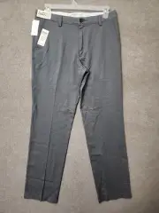 Dockers Easy Khaki Pants Mens 34x34 Gray Straight Fit Performance Stretch NEW