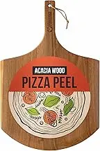 Chef Pomodoro Pizza Peel & Board, 14-inch (35.5 cm), Lightweight Acacia Wood, Baking Pizza & Bread, Oven Accessory