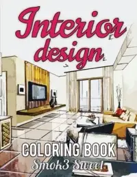 在飛比找博客來優惠-Interior Design Coloring Book: