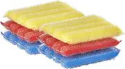 Superio Scouring Sponges - Yellow, Red, Blue (6 Pack)