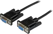 StarTech.com DB9 RS232 Serial Null Modem Cable F/F - DB9 Female to Female - 9-Pin RS232 Null Modem Cable, 2-Meter, Black (SCNM9FF2MBK)