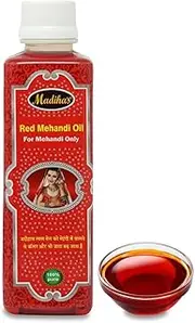 Madiha's Afrin Henna Mahendi Red Oil For Making Mahendi Cones, 200ml