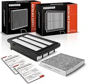 A-Premium 2-PC Engine & Cabin Air Filter with Activated Carbon Compatible with Honda CR-V CRV 2017-2022, Civic 2016-2021 1.5L