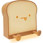 Night Light Toast Bread LED Night Lamp with Rechargeable Portable Bedroom Bedside Bed Lamp