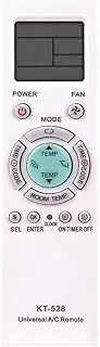 Universal AC A/C Remote Control Replacement Compatible with HISENSE/LG/MIDEA/Sharp/TCL/Toshiba/York/Samsung/Mitsubishi/Whirlpool/DAIKIN/FUNAI/GREE/HAIER/FUJITSU/Elcetroulux Air Conditioner (KT-528)