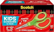 Scotch Kids Scissors Pointed Green 1442P-12 (Pack of 12)
